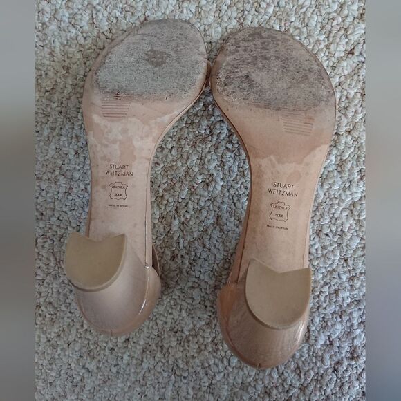 Stuart Weitzman Nudist Block 75MM patent Leather Sandals size 39.5 M - Picture 12 of 12